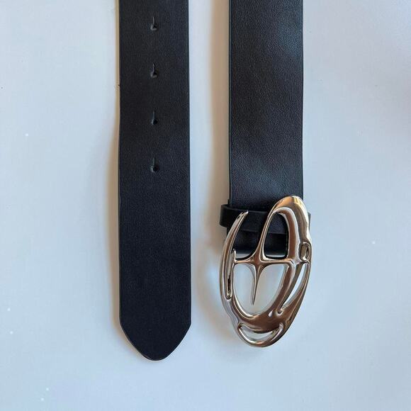 Chrome Star Black Silver Belt – Futuristic Grunge Emo Style, Unisex, Brand New - Picture 10 of 12